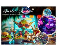 Aliens on Earth - Cosmic tourists on an expedition UK-Version (Wall Calendar 2026 DIN A3 Landscape), CALVENDO 12 Month Wall Calendar