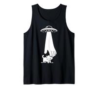 Aliens Petting A Cat Funny Cute Kitten Space Sarcastic Tank Top