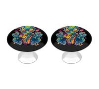 Aliens Pizza Lover Kitchen Cupboard Handles Cute Cabinet Drawer Knobs 2 Pack