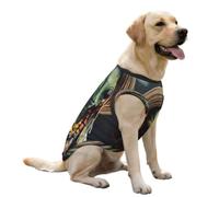 Aliens Reggae Dog Clothes Ice Silk Sleeveless Pet Vest Breathable Shirts for Large Dogs Cat 2XL