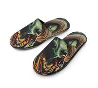 Aliens Reggae Men's Slippers Memory Foam Indoor House Shoes Lightweight Washable Slipper 45-46_（11-12）