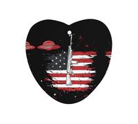 Aliens Rifle U.S.A. Flag Cute Car Air Fresheners Long Lasting Scent Car Mirror Hanging Scented Cards Tablets Love form