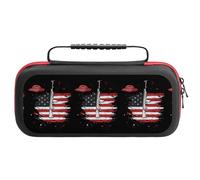 Aliens Rifle U.S.A. Flag Funny Carrying Case for Switch Hard Protective Cover for Game Card and Accessories