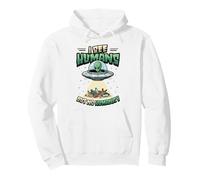 Aliens UFO Extraterrestrial Space Flying Saucer No Humanity Pullover Hoodie
