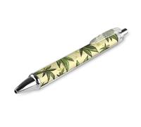 Aliens-Weed Leaf Retractable Ballpoint Pen Black Ink Ball Point Pen Work Pens 2 PCS