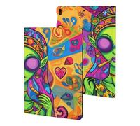 Aliens Woman Smoking Funny Tablet Cases Multi-Viewing Angels Trifold Stand Case Compatible with iPad Series