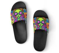 Aliens Woman Smoking Unisex Summer Sliders Waterproof Beach Slippers Lightweight Anti Slip House Shoes