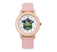 Aliens1 and Ship Funny Women's Wrist Watch with Leather Strap