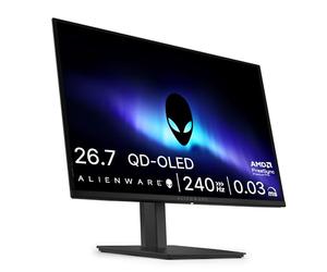 Alienware 27 Gaming Monitor - AW2726DM, QHD (2560x1440), 240Hz, QD OLED | 0.03ms, AMD FreeSync Premium, VESA AdaptiveSync, 99% DCI-P3, HDR10, DisplayPort, 2 HDMI, 3 Year Warranty