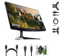 Alienware AW2723DF 27" 1440p 280Hz Gaming Monitor (Lunar Light) (AW2723DF) + USB Printer Cable + HDMI Cable + Cleaning Kit