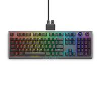 Alienware AW920K - Three Mode Wireless Gaming Keyboard, Rechargeable, Wireless/Wired, Snap Magnetic Charging, Programmable Rocker Switch & Dial, AlienFX per RGB Key - Side