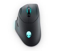 Alienware Wireless Gaming Mouse AW620M - Wireless/Wired, 1 x USB - 4 pin USB Type A, 26000 dpi, 3.52oz (99g) Weight, 7 Buttons, Non-Slip Grip, up to 140 Hours of Gaming - Dark Side of The Moon