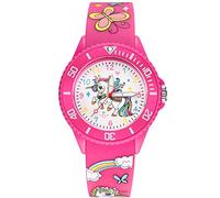 Alienwork Unicorn Girl Children's Teacher Watch Girls Rose Silicone Strap Multi-Coloured Children's Kid Waterproof 5 ATM Learning Time