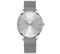 Alienwork Women's Watch Silver Metal Mesh Strap Ultra-Thin