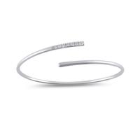 Alier Studio Luna Diamond Bangle Bracelet White gold 0,33 ct. AS024 - Woman - Stone Silver