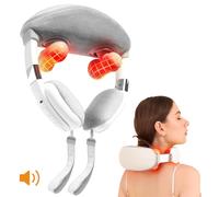 ALIESTFDNO Neck Massager for Neck Pain Relief, 4D Deep Kneading Massagers with 3 Massage Nodes, Cordless Neck and Shoulder Massage with Heat for Neck, Back & Leg, Gifts for Women