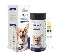 AlievePet 10-Parameter Urine Test Strips for Cat & Dog 10 in 1 UTI Test Kit Pets Rapid Diabetes Urinalysis Testing 100 Counts, 1Pack