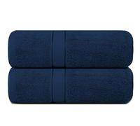Alifant Royal Egyptian Blue Bath Towels, 500 GSM 100% Cotton Yarn Ring Spun, Luxury Plush And Premium Towels, Hotel Quality, Highly Absorbent, Quick Dry And Skin Friendly, Set of 2, 70x140 cm