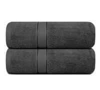 Alifant Royal Egyptian Grey Bath Towels, 500 GSM 100% Cotton Yarn Ring Spun, Luxury Plush And Premium Towels, Hotel Quality, Highly Absorbent, Quick Dry And Skin Friendly, Set of 2, 70x140 cm
