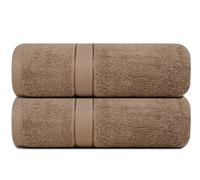 Alifant Royal Egyptian Taupe Bath Towels, 500 GSM 100% Cotton Yarn Ring Spun, Luxury Plush And Premium Towels, Hotel Quality, Highly Absorbent, Quick Dry And Skin Friendly, Set of 2, 70x140 cm