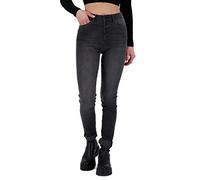 alife & kickin Women's Leonoraak DNM Q Pants Jeans Trousers XS-XXL, Black Denim Washed, S