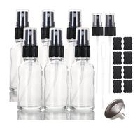 ALIFEIA 1 oz Glass Spray Bottles,Small Empty Fine Mist Refillable Travel Spray Bottle for Cleaning,Perfume,Aromatherapy,Cosmetic Sprays,Hair,Essential Oils with Fine Mist Dispenser（6 Pack）