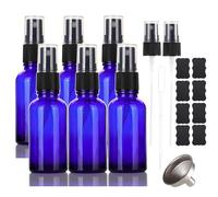 ALIFEIA 30ml Glass Blue Spray Bottles,Small Empty Fine Mist Refillable Travel Spray Bottle for Cleaning,Perfume,Aromatherapy,Cosmetic Sprays,Hair,Essential Oils with Fine Mist Dispenser（6 Pack）