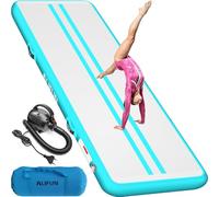 ALIFUN Inflatable Gymnastics Mat, Tumble Track, 2m 3m 4m 6m Length 10/20cm Thick Air Gymnastics Track For Kids Home Use Air Tumbling Mat for Training/Yoga/Water/dancing with Electric Air Pump