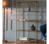 Aligarh Luxe Smoked Glass & Metal Display Unit bronze