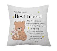 aligarian Best Friend Cushion Cover Friendship Friend Gift for Women Girls Bestie Coworkers Cushion Cover Gift Best Friend Graduation Birthday Christmas Throw Pillow Case Gift (Friend-6)