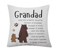 aligarian Daddy Dad Gifts from Daughter Son Throw Pillow Cover for Father Grandfather Stepfather Dad Cushion Cover Cushion Case Pillowcase Men Birthday Christmas Thanksgiving Gift (Grandad)