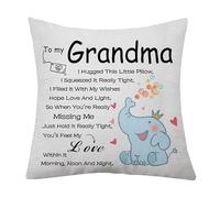 aligarian Grandma Cushion Cover Gifts from Granddaughter Grandson for Women Appreciation Gift Decorative Throw Pillow Cover Pillowcase Birthday (Grandma)