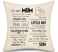 aligarian Mum Cushion Cover for Women Mummy Personalised Ideas Gifts for Mother Mom Mama from Son Daughter Throw Pillow Cover Birthday Christmas (Mum-3)