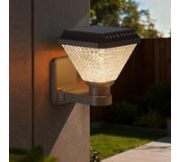 Alighting Solar Wall Lights Outdoor with Remote Control, Dusk to Dawn & Timer, 3 Color Modes + RGB, Dimmable & Adjustable Color Temp, IP65 Waterproof LED Solar Lanterns for The Garden, Yard, Patio