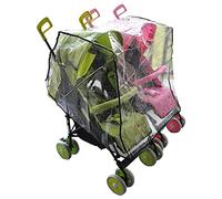 Aligle Twin Stroller Raincoat Universal Size Side by Side Stroller Weather Shield Baby Rain Cover/Wind Shield