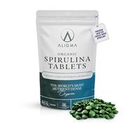 Aligma Organic Spirulina Tablets 1000×500 mg for Immune System Booster, Super Greens Tablets Loaded with Vital Nutrients & High in Vitamins, Gluten Free&Calcium Vegan Protein Tablet|Resealable Package
