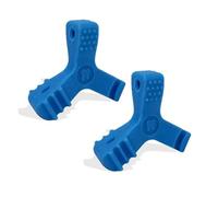 Aligner Chewies, Triple-End Orthodontic Chew Tool with Soft Hollow-Core & Grooved Bite - Comfortable Tray Seaters for Pain Relief, Daily Use (Pack of 2) (Blue)