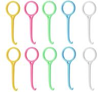 Aligner Removal Tool, 10 Pieces Retainer Remover Tool, Invisible Braces Removal Tool, Aligner Chewies and Removal Tool Kits for Tooth Cleaning Oral Care (Yellow, Rose Red, White, Blue, Green)