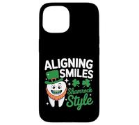 Aligning Smiles Shamrock Style - Dentist St Patricks Day Case for iPhone 15