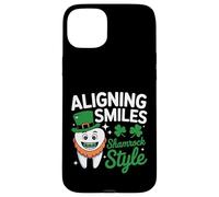 Aligning Smiles Shamrock Style - Dentist St Patricks Day Case for iPhone 15 Plus