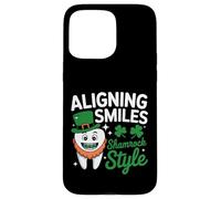 Aligning Smiles Shamrock Style - Dentist St Patricks Day Case for iPhone 15 Pro Max