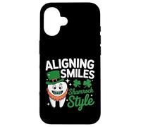 Aligning Smiles Shamrock Style - Dentist St Patricks Day Case for iPhone 16