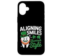 Aligning Smiles Shamrock Style - Dentist St Patricks Day Case for iPhone 16 Plus