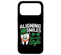 Aligning Smiles Shamrock Style - Dentist St Patricks Day Case for iPhone 17 Pro Max