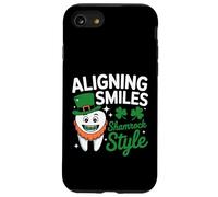 Aligning Smiles Shamrock Style - Dentist St Patricks Day Case for iPhone SE (2020) / 7/8