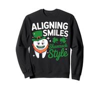 Aligning Smiles Shamrock Style - Dentist St Patricks Day Sweatshirt
