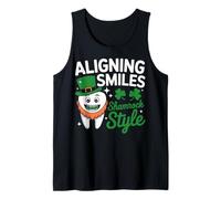 Aligning Smiles Shamrock Style - Dentist St Patricks Day Tank Top