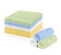 ALIIP Bamboo Face Cloths,8 Pack Make Up Remover Face Cloths,25 x 25 cm Ultra Soft & Gentle Reusable Flannels for Makeup Removal and Baby Care, Suitable for Sensitive Skin