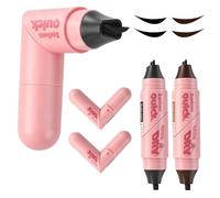 ALIIP Double-Ended Eyeliner Stamp Pens, Black & Brown, 2pcs Waterproof Quick-Dry Eyeliner Set, Long-Lasting High-Pigment Eye Makeup Stamps
