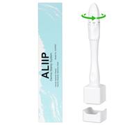 ALIIP Microneedle Derma Roller Stamp Pen 0-3MM Adjustable Needles,140 Titanium Professional Microneedling Stamp, Derma Manual Pen for Face Body Hair Beard Growth, Skin Care, for Women & Men,White